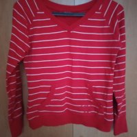 Червен пуловер, снимка 3 - Блузи с дълъг ръкав и пуловери - 43158099