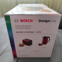 Bosch DesignLine TAT3P424DE тостер, червен, снимка 5 - Тостери - 43762953