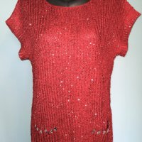 Туника тип пуловер от копринена прежда "Cellebes" / голям размер , снимка 2 - Блузи с дълъг ръкав и пуловери - 26348636