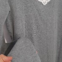 Рипсена блузка с дантела, снимка 5 - Блузи с дълъг ръкав и пуловери - 38230217
