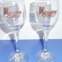Стъклени чаши за ракия със стилизирано лого на ракия „Кехлибар“, наличност 2 броя, снимка 4 - Чаши - 44002054