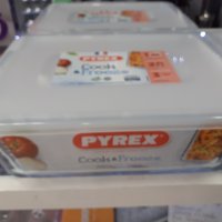 Стъклен съд за печене и съхранение 4литра Pyrex, снимка 6 - Кутии за съхранение - 43436991