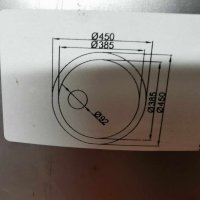 Кухненска кръгла мивка за вграждане Ф45/15 инокс с преливник и сифон, снимка 7 - Други - 43792283
