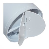 Бял мат 105 м3/ч Извито Стъкло Дизайнерски вентилатор MM-Р Ф100 с клапа, 220 VAC,13 W, 163х163x96 mm, снимка 3 - Вентилатори - 43079371