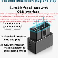 OBD2 към Mini USB Мъжко Автомобилно Захранване OBD-II Зарядно Адаптер Конектор 180см 7х ПИН-a Щепсел, снимка 7 - Навигация за кола - 37187512