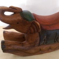 Старо дървено слонче, снимка 6 - Антикварни и старинни предмети - 26289504