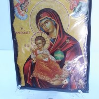 Икона на Пресвета Богородица майка Закрилница В, снимка 3 - Икони - 37622655