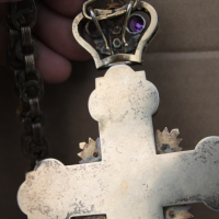 Сребърен епископски кръст с позлата, снимка 11 - Други ценни предмети - 44843604