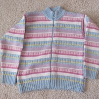 Машинно плетена жилетка за момиче с цип, размер 164, снимка 2 - Детски пуловери и жилетки - 34635980