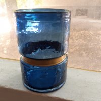 Прекрасна голяма синя ваза, снимка 3 - Антикварни и старинни предмети - 37646554