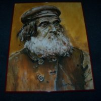Страхотен маслен портрет на възрастен мъж от 19 век, худ Десислава Илиева, снимка 7 - Картини - 28309941