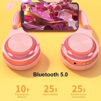 Безжични слушалки Wireless Headphones A10 , бели , розови , сини , черни, снимка 3 - Слушалки, hands-free - 38091875