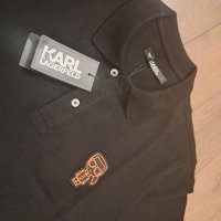 Тениска Karl Lagerfeld с яка, снимка 2 - Тениски - 40073731