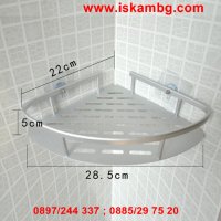 Метална ъглова етажерка за баня БЕЗ ПРОБИВАНЕ - код 25002, снимка 6 - Други стоки за дома - 26712647