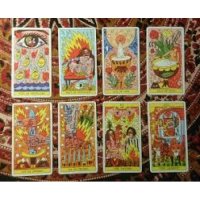 Карти Таро Fournier Tarot del Fuego by Ricardo Cavolo  нови  , снимка 2 - Карти за игра - 43945559