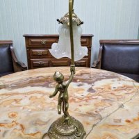 Превъзходна антикварна френска бронзова нощна лампа , снимка 5 - Антикварни и старинни предмети - 43365826