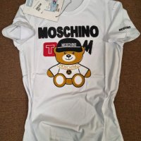 Мъжка бяла тениска  Moschino  код VL36H, снимка 1 - Тениски - 43638610