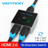 Vention Разклонител превключвател HDMI 2.0 Switcher/Splitter 2-Port Bi-Direction - AFLH0, снимка 9 - Кабели и адаптери - 43454721