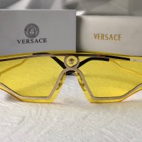 Versace 2023 дамски мъжки слънчеви очила маска 7 цвята черни кафяви прочрачни жълти розови сини , снимка 8 - Слънчеви и диоптрични очила - 40790179