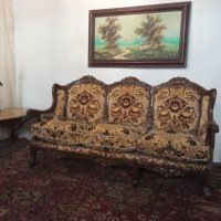 Старинна италианска барокова гарнитура, снимка 7 - Дивани и мека мебел - 39315925