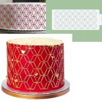 Геометрични ромбове стенсил шаблон за спрей за торта украса Scrapbooking, снимка 1 - Други - 37146241