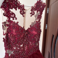 Бална рокля цвят Бордо, снимка 5 - Рокли - 44863800
