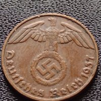 Две монети 1 райхспфенинг 1937г. / 5 райхспфенинг 1941г. Трети райх с СХВАСТИКА редки 37343, снимка 5 - Нумизматика и бонистика - 40637758