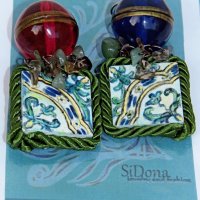 Ръчно рисувани обеци от SiDona fashion&jewelery, снимка 2 - Обеци - 26892175