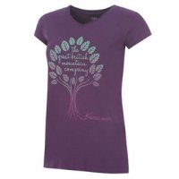 Страхотна тениска с къс ръкав в лиав цвят с щампа " Karrimor ",внос от  Англия-35%полиестер-65%памук, снимка 2 - Тениски - 26536511