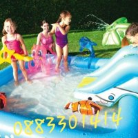 Огромен басейн с пързалка и фонтан Детски кът , снимка 5 - Надуваеми играчки - 28628172