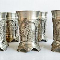 Калаени релефни чаши, снимка 3 - Колекции - 37563042