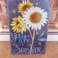 Метална табела послание Ти си моето слънце слънчице любов слънчоглед, снимка 1 - Декорация за дома - 43340771