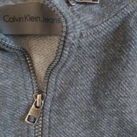 calvin klein jeans grey - страхотно мъжко горнище, снимка 5 - Спортни дрехи, екипи - 27684909
