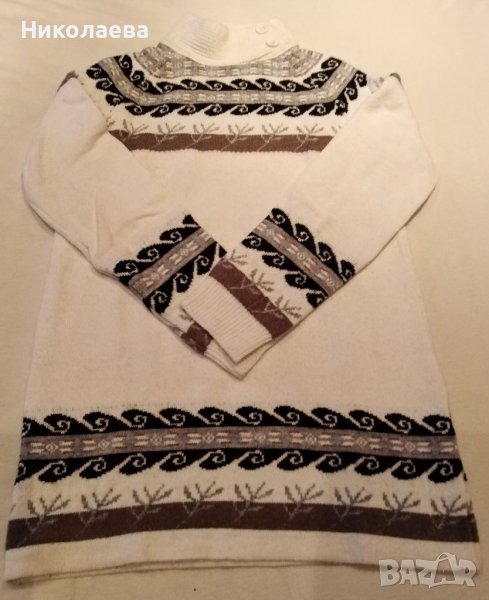 Светло бежов комплект- туника и клин,M/L, снимка 1