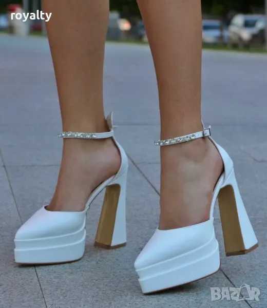 Сандали на ток - Кожа, снимка 1