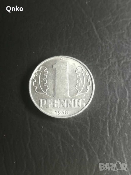 Германска Демократична Република, 1 пфениг 1968 A, ГДР, Германия, Germany, GDR, DDR, Deutschland , снимка 1