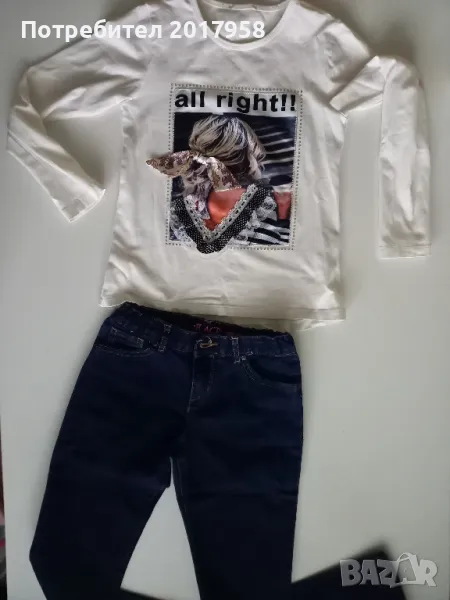 Блуза или дънки 140-146см, снимка 1