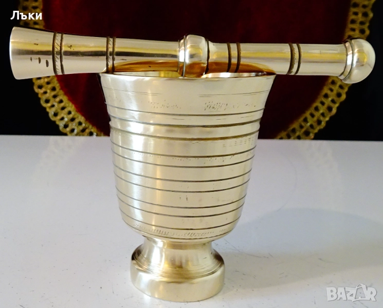 Бронзов хаван,хаванче с чукало. , снимка 1