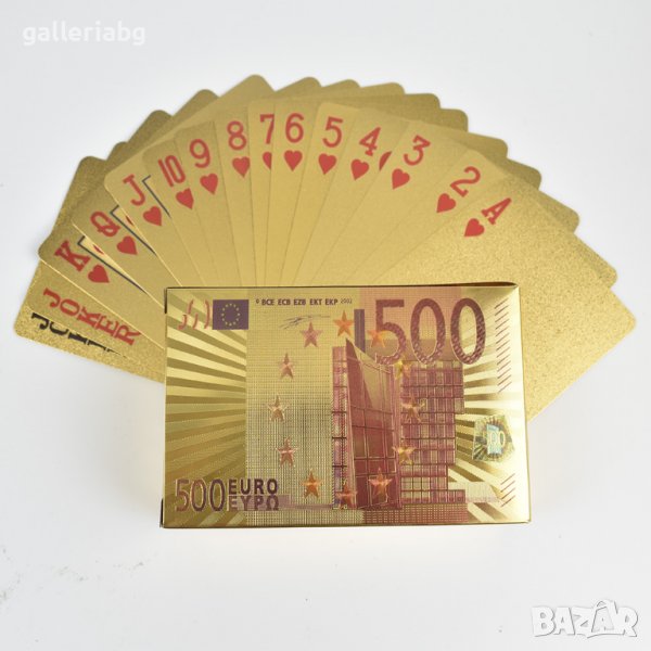 Златни карти за игра в евро (Euro), снимка 1