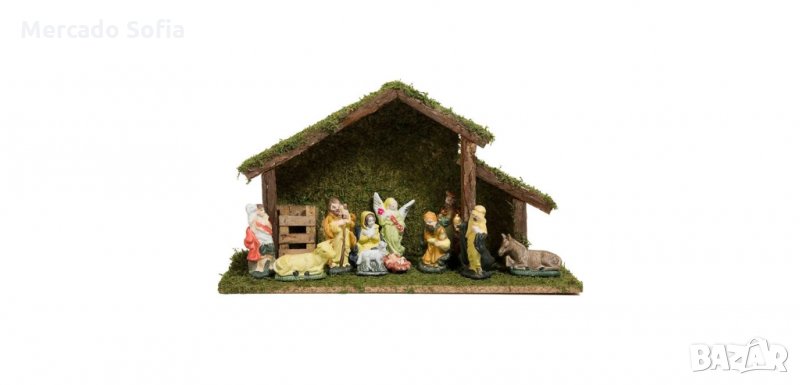 Коледна ясла с 11 порцеланови фигурки , снимка 1