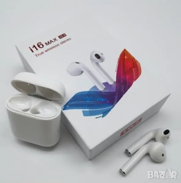 Безжични слушалки с управление на всички функции чрез докосване i16 Max TWS , снимка 1