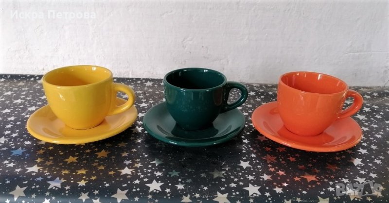 Чаши керамика за кафе, чай и капучино Румъния, снимка 1