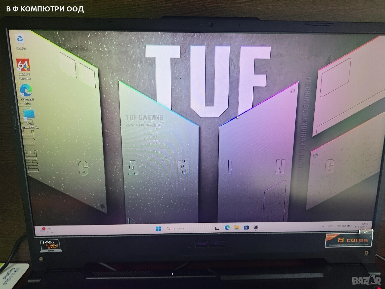 Реновиран Геймърски лаптоп ASUS TUF, снимка 1