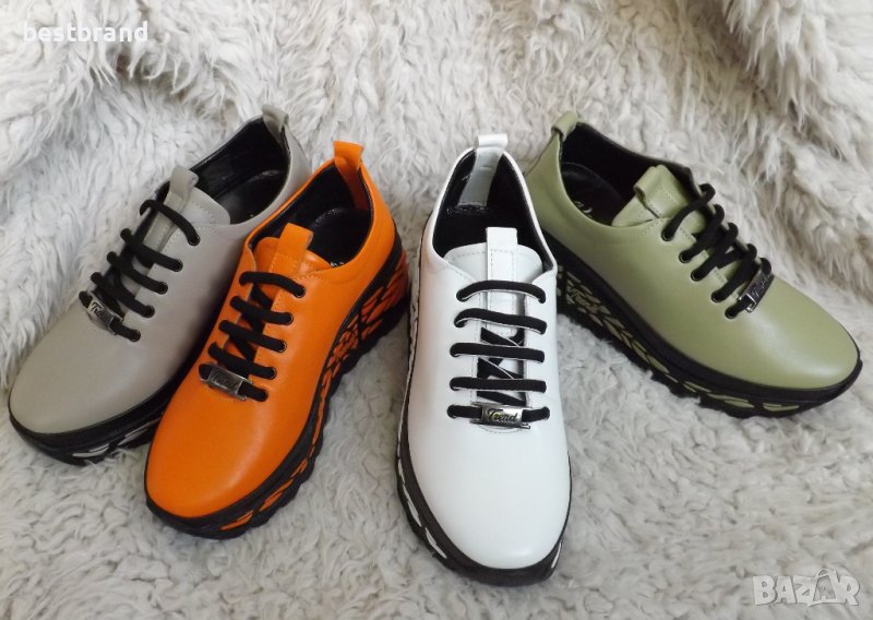 Обувки ествествена кожа, платформа, код 476/120, снимка 1