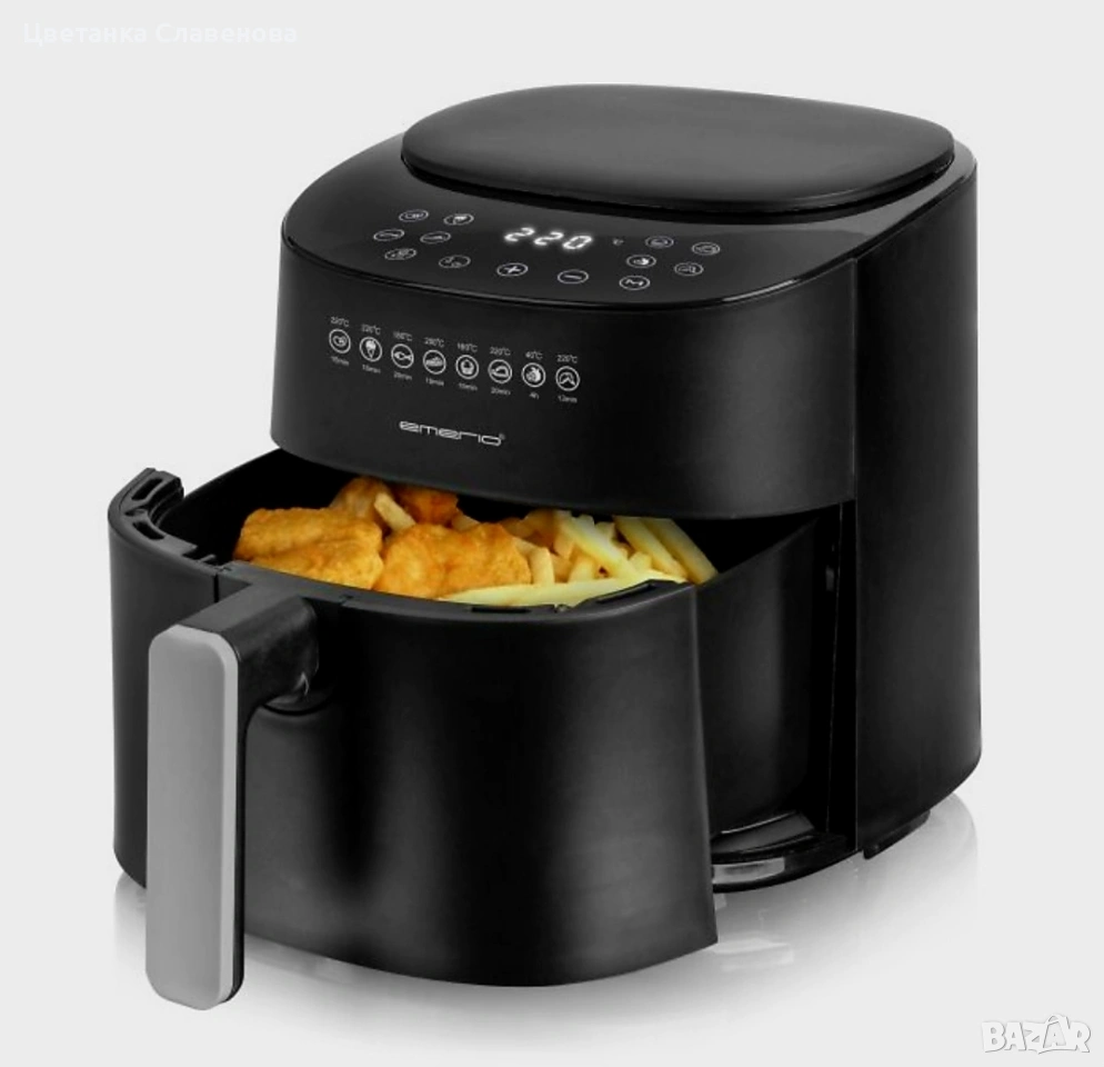 Еърфраер Emerio с обем 4,5 литра, 8 програми бързо нагряване, 1300 W, снимка 1