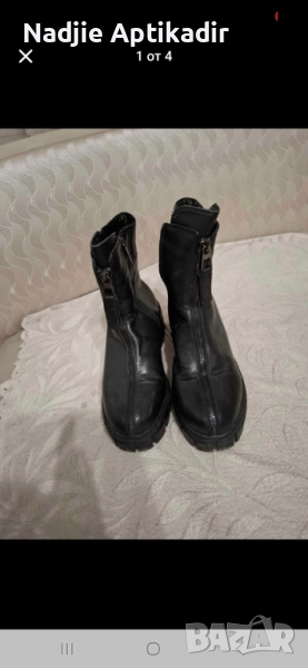 Боти от естествена кожа  и естествена вълна.Закупени от Paolo Boticelli,обувани са броени пъти., снимка 1