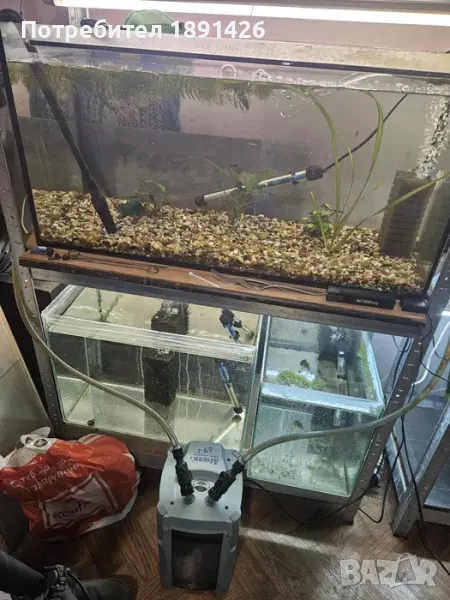 Аквариум помпа канистър керамични укрития охлюви хелена, снимка 1