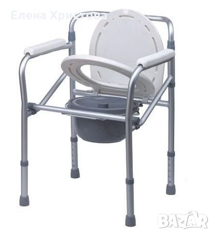 Тоалетен стол с капак и подвижно гърне, снимка 1