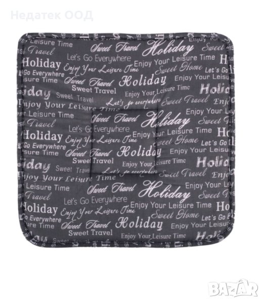 Декоративна Възглавница за стол, Grey Messages, сива, 38x38см, снимка 1