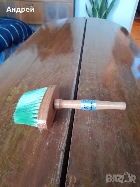 Стара бръснарска,фризьорска четка, снимка 1